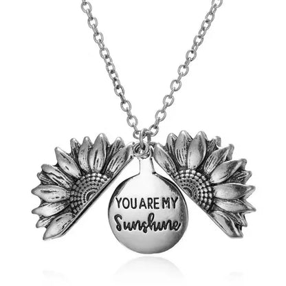 You Are My Sunshine Sunflower Necklace – Vintage Charm