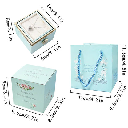 otating Eternal Rose Jewelry Box – Perfect for Valentine's or Wedding Gifts for Lovers