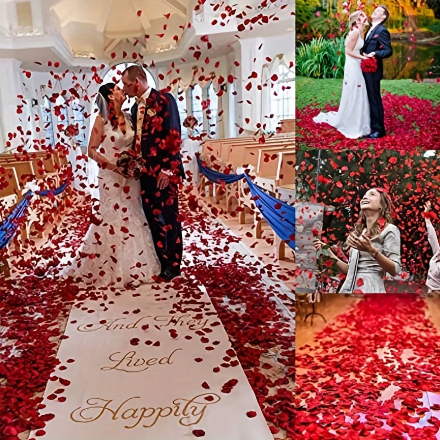 2000pcs Red Artificial Silk Rose Petals – Perfect for Valentine’s Day