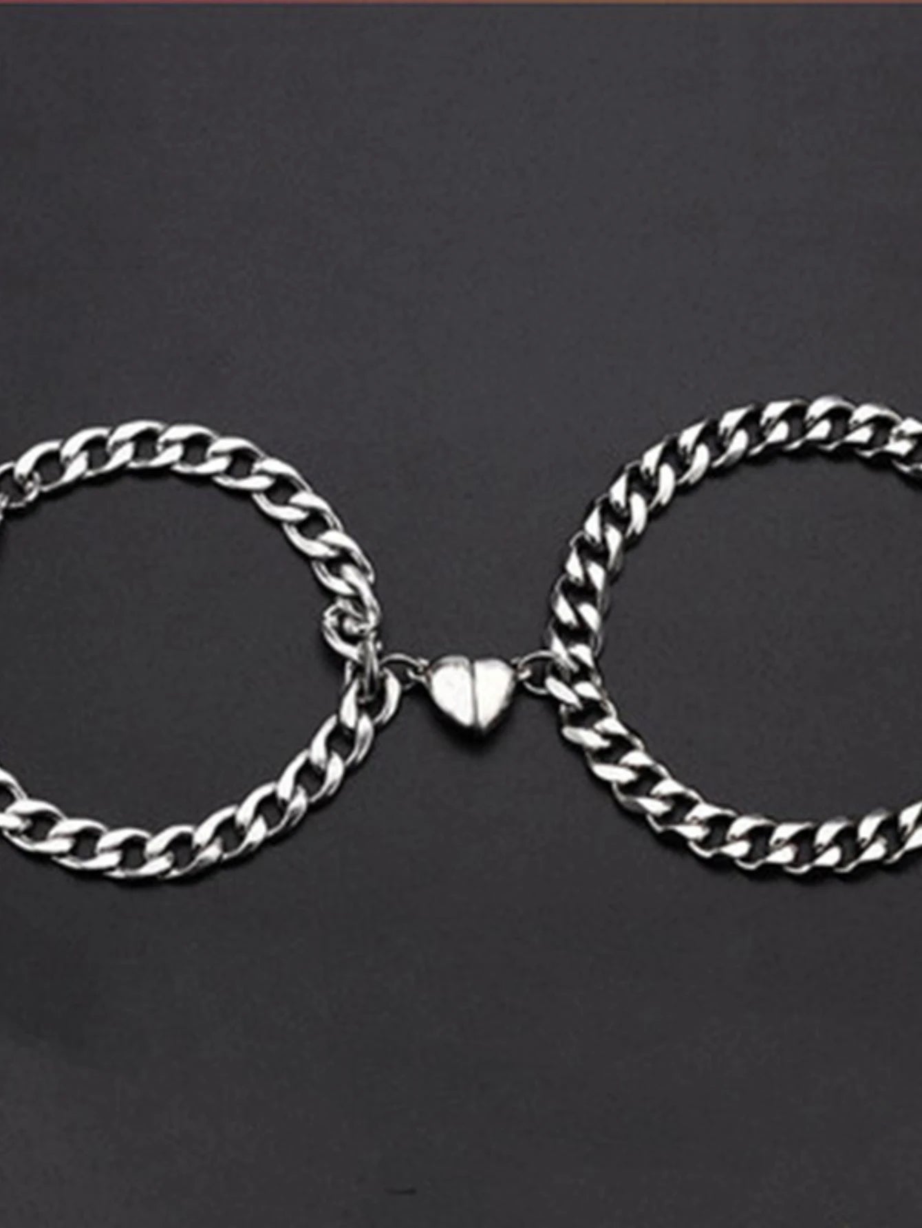 Magnetic Heart Bracelets for Couples – His and Hers Matching Set