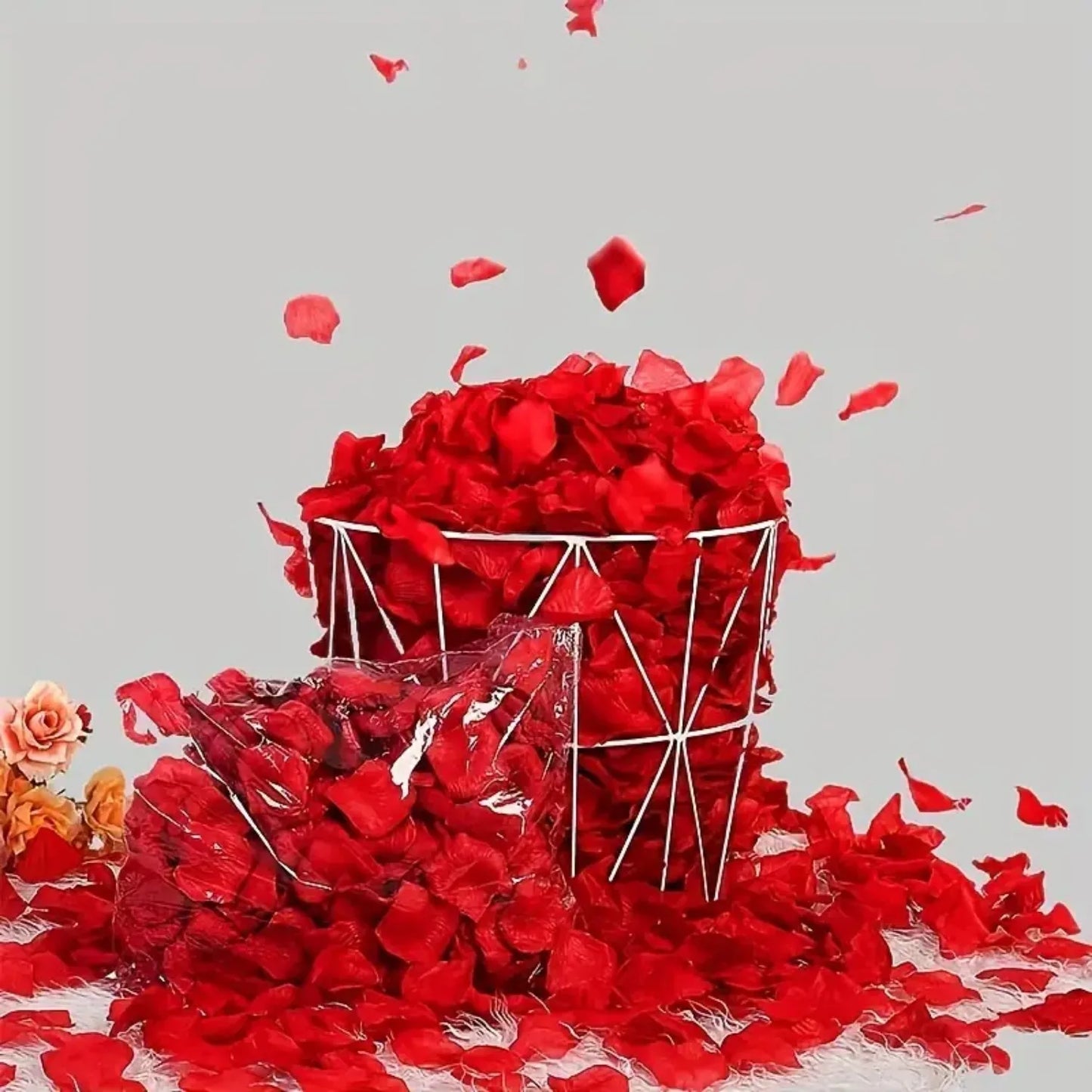 2000pcs Red Artificial Silk Rose Petals – Perfect for Valentine’s Day