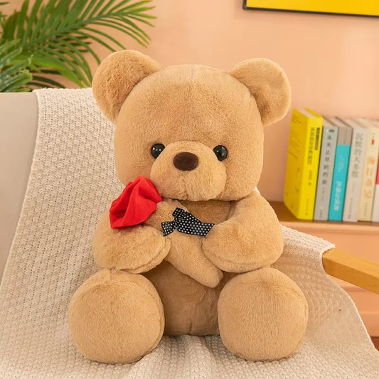 Valentine's Day Rose Teddy Bear – Adorable Plush Gift for Her